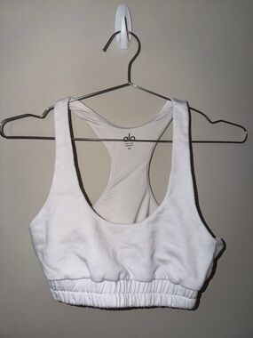 ALO Yoga White Racerback Sports Bra